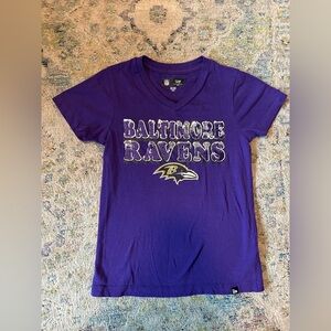 Girls - NFL, Baltimore Ravens - Flip Sequins Purple Tee - Size 6/6X